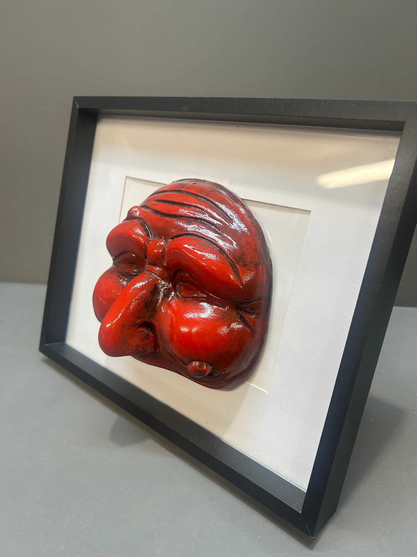 Maschera di Pulcinella in cornice