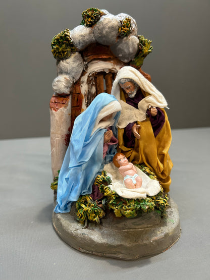 Natività su scoglio in terracotta